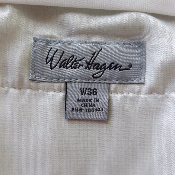 Walter Hagen Golf Shorts Khaki with Pin Stripe Pattern, Size 36, EUC! - Picture 3 of 9